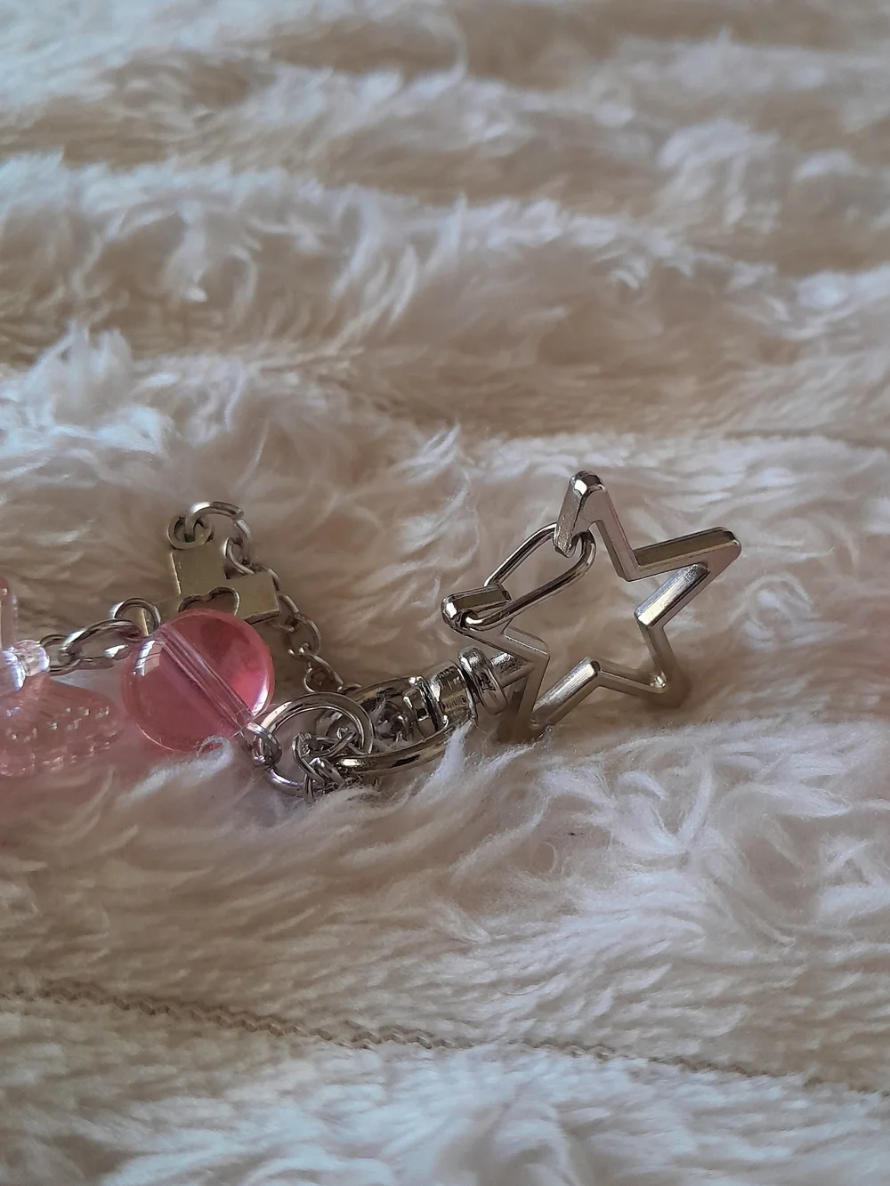 Pink Coquette Y2K Keychain Set Butterfly Heart Bow Bag Charm 2pc